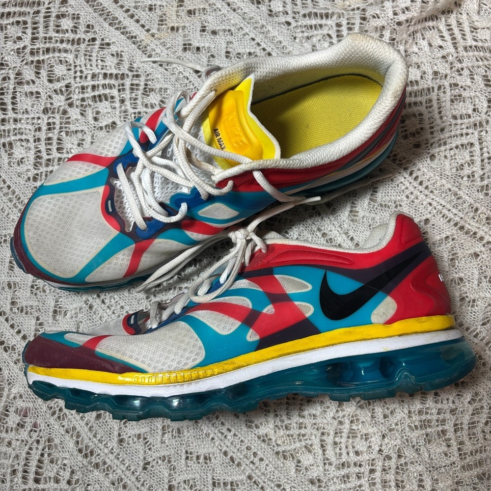 NIKE AIR MAX + 2012 NRG "WHAT THE MAX" WHITE-BLACK-SOAR SZ 13 532307-100 Olympic